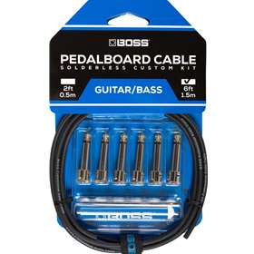 Boss Pedalboard Cable, Solderless Custom Kit, 6FT