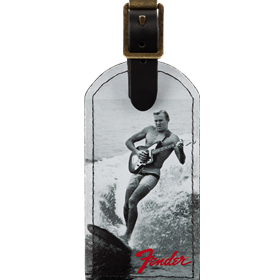 Fender® Vintage Ad Luggage Tag, Surfer