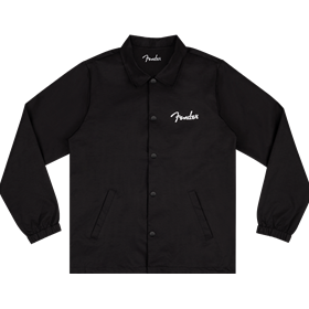 Fender® Spaghetti Logo Coaches Jacket, Black, S