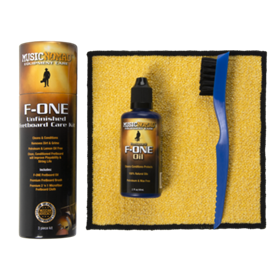 MUSICNOMAD 3-piece premium fretboard care kit with F-ONE, brush, cloth