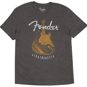 Fender Distressed STrat T-Shirt, Charcoal, L