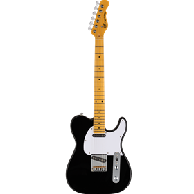 Tribute ASAT Classic, Gloss Black, 1ply White Pickguard, tinted gloss maple neck and fingerboard