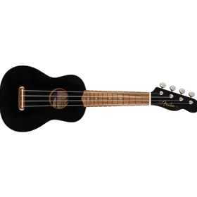 Venice Soprano Uke, Walnut Fingerboard, Black