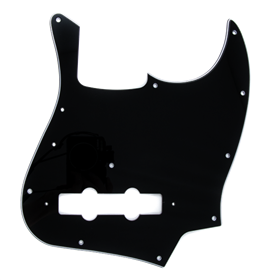 Pure Vintage Pickguard, Jazz Bass® '70s, 10-Hole Mount, Black, 3-Ply