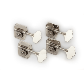 Pure Vintage Bass Tuning Machines, Nickel-Plated Steel, (4)