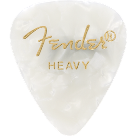 Premium Celluloid 351 Shape Picks, Heavy, White Moto, 144-Pack