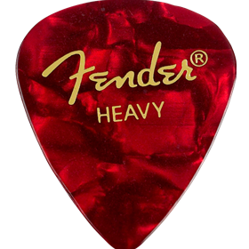 Premium Celluloid 351 Shape Picks, Heavy, Red Moto, 144-Pack