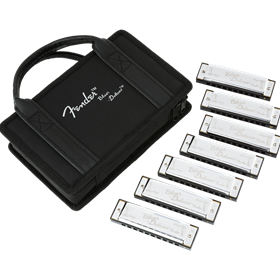 Blues Deluxe Harmonica, Pack of 7, with Case