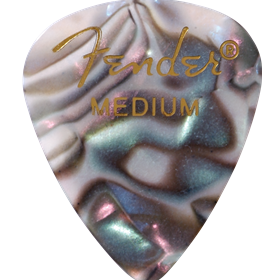 Premium Celluloid 351 Shape Picks, Medium, Abalone, 12-Pack