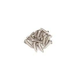 Pure Vintage Slotted Tuning Machine Mounting Screws, Nickel-Plated (12)