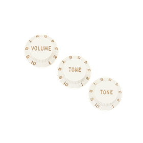 Stratocaster® Knobs, Parchment (Volume, Tone, Tone) (3)