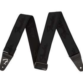 WeighLess™ Running Logo Strap, Black/Black, 2"