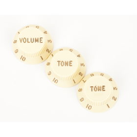 Stratocaster® Knobs, Aged White (Volume, Tone, Tone) (3)