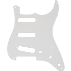 Pickguard, Stratocaster® S/S/S, 8-Hole Mount, White, 1-Ply