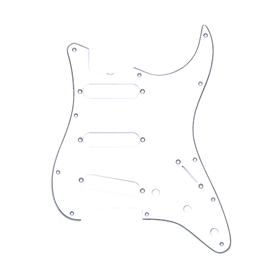 Pickguard, Stratocaster® S/S/S, 11-Hole Vintage Mount (with Truss Rod Notch), White, 3-Ply