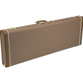 G&G Deluxe Jaguar®/Jazzmaster®/Toronado®/Jagmaster® Hardshell Case, Brown with Gold Plush Interior