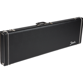 G&G Deluxe Jazz Bass® Hardshell Case, Black with Orange Plush Interior, Fender® Amp Logo