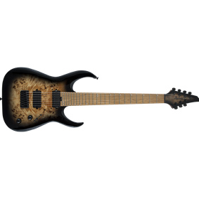 Pro Series Signature Misha Mansoor Juggernaut HT7P, Caramelized Maple Fingerboard, Black Burst Burl