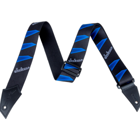 Jackson® Strap with Headstock Pattern, Black and Blue