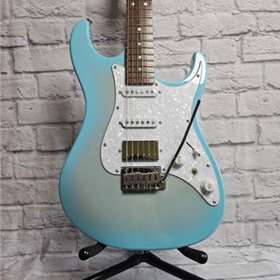 Cosmos Oasis Transparent Celestial Blue Burst w/ dark wood fretboard