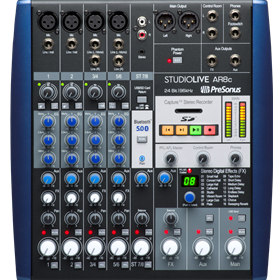 PreSonus® StudioLive® AR8c Analog Mixer, Blue, 230-240V UK