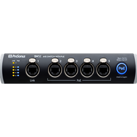 PreSonus® SW5E Network Switch and Bridge, Black, 230-240V UK