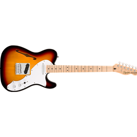 Affinity Series™ Telecaster® Thinline, Maple Fingerboard, White Pickguard, 3-Color Sunburst