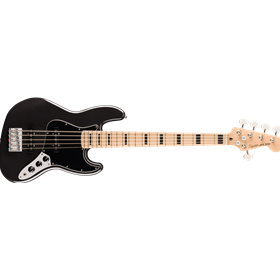 Affinity Series™ Active Jazz Bass® V, Maple Fingerboard, Black Pickguard, Black Metallic