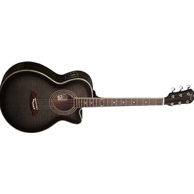 Acoustic Guitar, Flame Trans Black