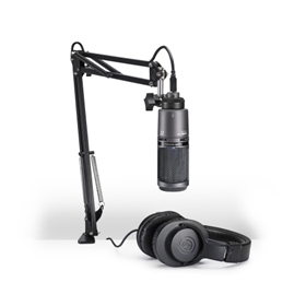 AT2020 Microphone Pack with ATH-M20X, Boom & USB Cable