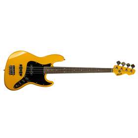 4-string J Style 34" Scale Electric Bass With J/J PU & Bag, Yellow