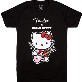 Fender® x Hello Kitty® Black Front Logo Tee, M