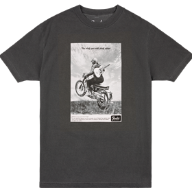 Vintage Ad Biker Tee, Graphite, S