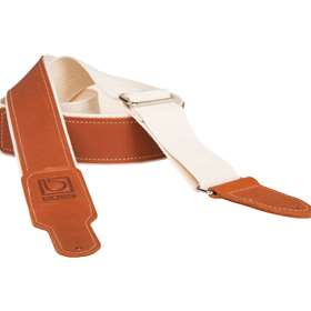 Boss Leather & Nylon Guitar Strap, Natural