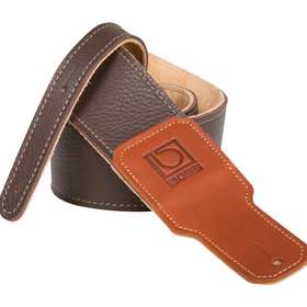 Boss Leather and Nylon Guitar Strap, Brown