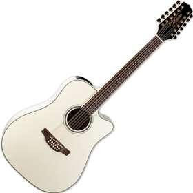G Series 12-String Dreadnought Acoustic / Electric Guitar With Case, Pearl White