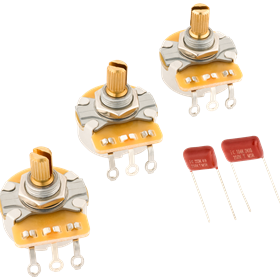 Stratocaster® Split Shaft Potentiometer and Capacitor Kit, 3-Pack
