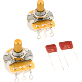 Telecaster® Solid Shaft Potentiometer and Capacitor Kit, 2-Pack