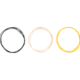 Pure Vintage Cloth Wire, 22 AWG, Black, White, Yellow, 5'