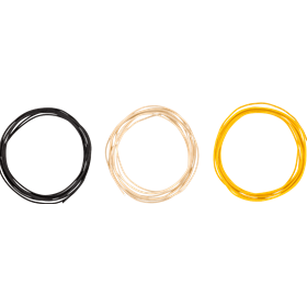 Pure Vintage Cloth Wire, 22 AWG, Black, White, Yellow, 10'