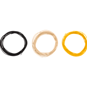 Pure Vintage Cloth Wire, 22 AWG, Black, White, Yellow, 15'