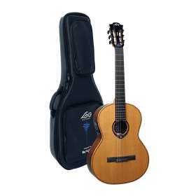 Lag CHV15E Hyvibe Nylon 6-String RH 4/4 Classical Electric Guitar with Luxury Gigbag-Natural cnv-15e