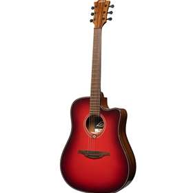 Lag Guitars T-RED-DCE Tramontane Special Dreadnought Cutaway Acoustic / Electric Guitar (Red Burst)