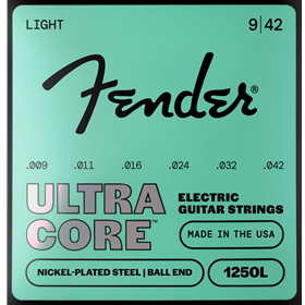 1250 Ultracore™ Guitar Strings, Nickel Plated Steel, Ball End, 1250L Gauges .009-.042, (6)