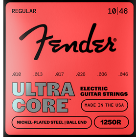 1250 Ultracore™ Guitar Strings, Nickel Plated Steel, Ball End, 1250R Gauges .010-.046, (6)