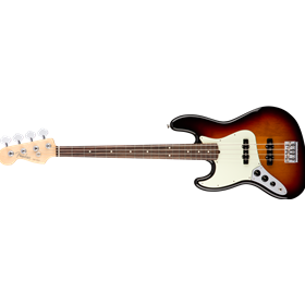 American Pro Jazz Bass Left-Hand, Rosewood Fingerboard, 3-Color Sunburst