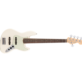 American Pro Jazz Bass® V, Rosewood Fingerboard, Olympic White