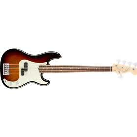 American Pro Precision Bass V, Rosewood Fingerboard, 3-Color Sunburst