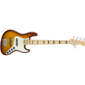 American Elite Jazz Bass V Ash, Maple Fingerboard, Tobacco Sunburst