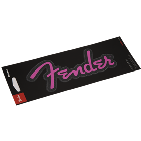 Fender™ Logo Sticker, Pink Glitter